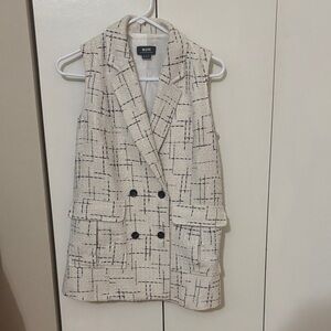 Anthropologie Beige and Black Patterned Vest